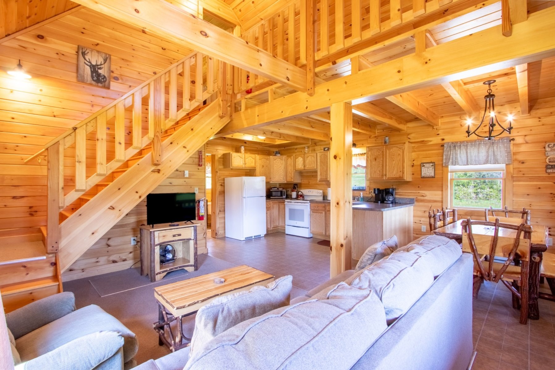 Golf Course Cabin living room interior