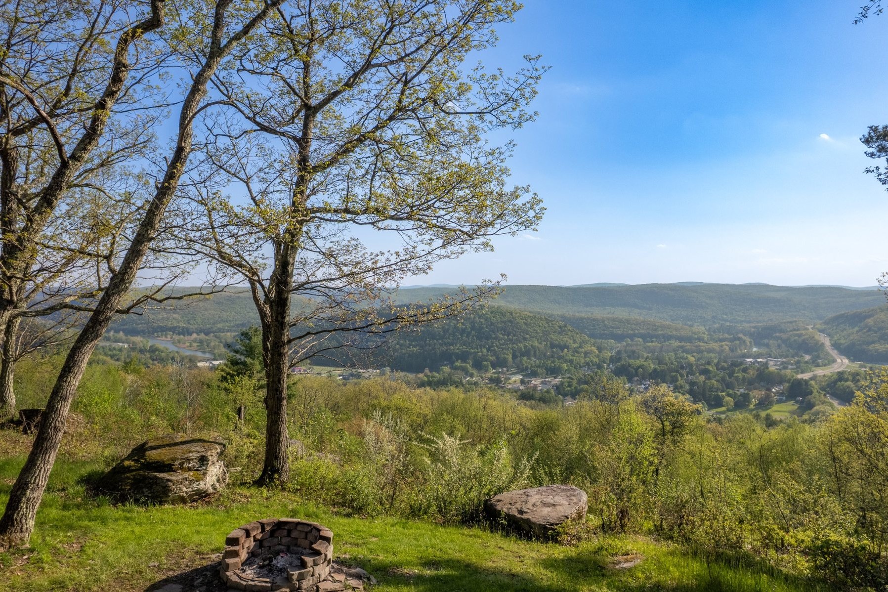 Mountaintop view overlooking the Delaware River valley